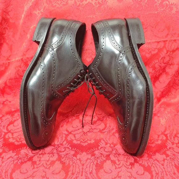 Men\'s Leather Florsheim Black Lexington Wingtips Oxford Shoes Size 10D Lace Up main image 10